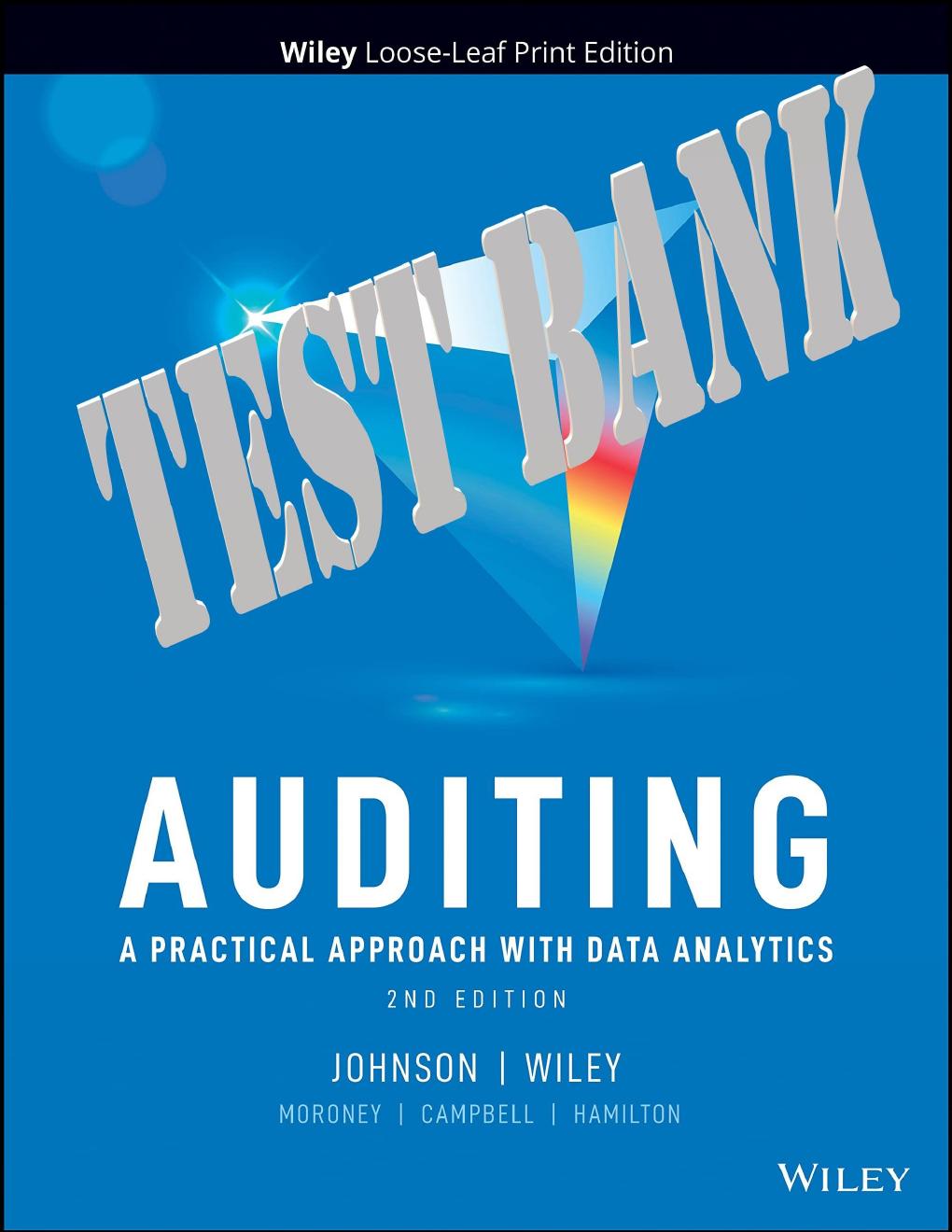 Preview page 5 of TEST BANK for Auditing: A Practical Approach with Data Analytics, 2nd Edition by Raymond N. Johnson, Laura Davis Wiley