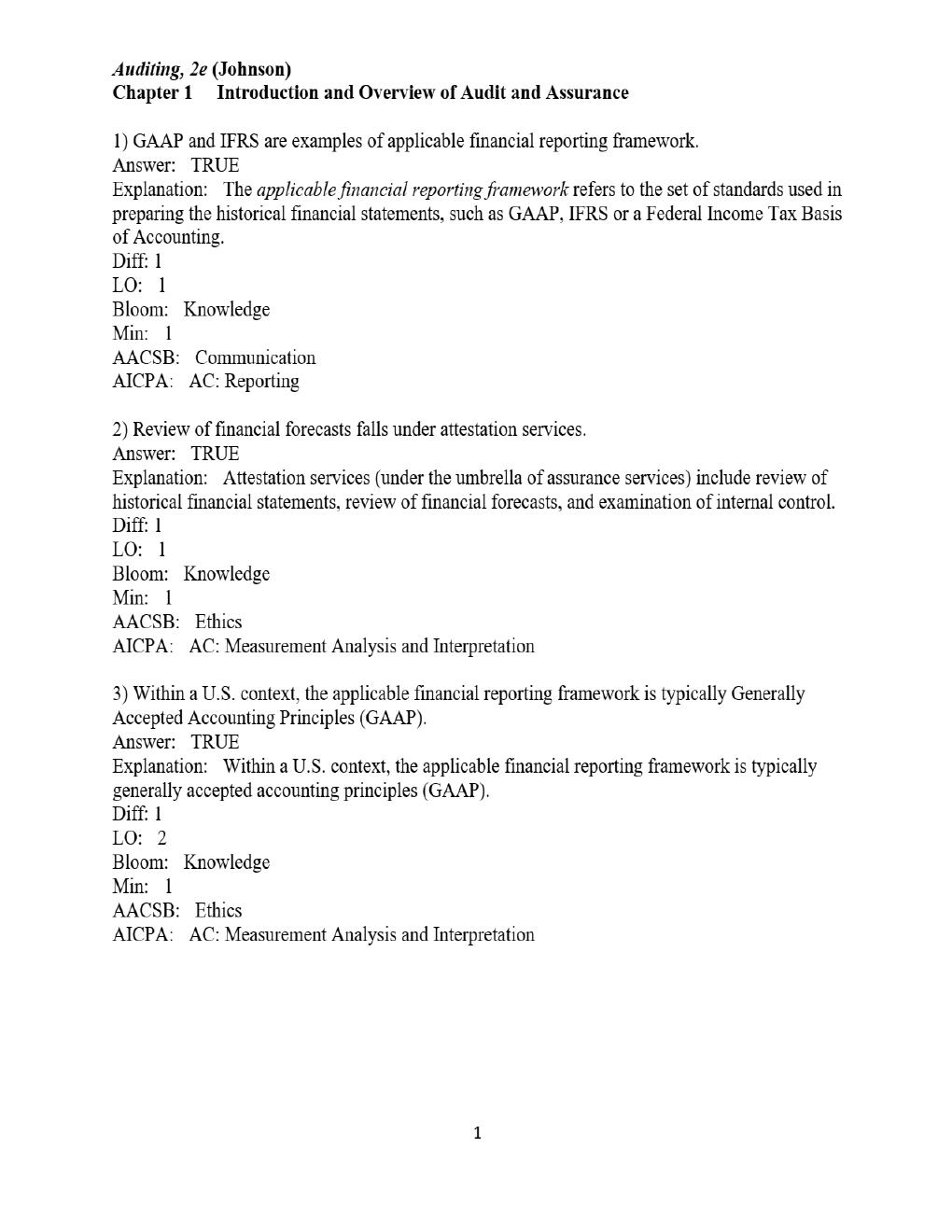 Preview page 6 of TEST BANK for Auditing: A Practical Approach with Data Analytics, 2nd Edition by Raymond N. Johnson, Laura Davis Wiley