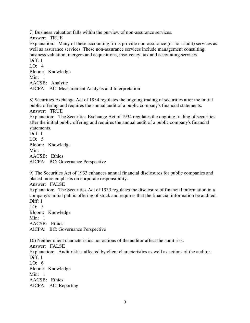 Preview page 8 of TEST BANK for Auditing: A Practical Approach with Data Analytics, 2nd Edition by Raymond N. Johnson, Laura Davis Wiley