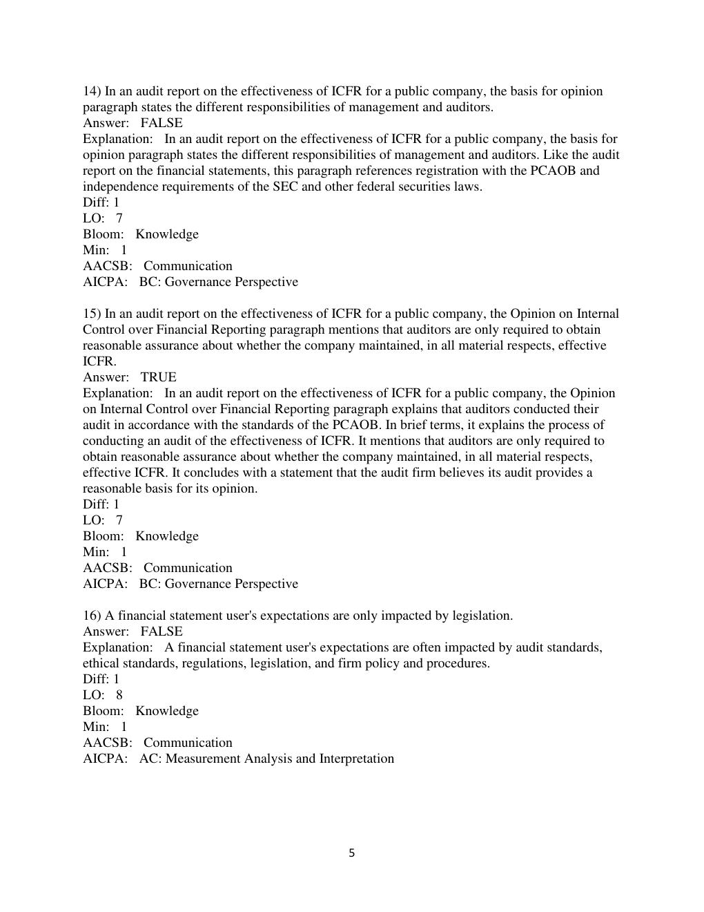Preview page 10 of TEST BANK for Auditing: A Practical Approach with Data Analytics, 2nd Edition by Raymond N. Johnson, Laura Davis Wiley