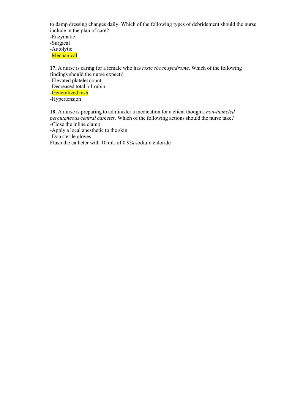 Preview page 3 of NURS MISC Med Surg Final EXAM With Answers Correct