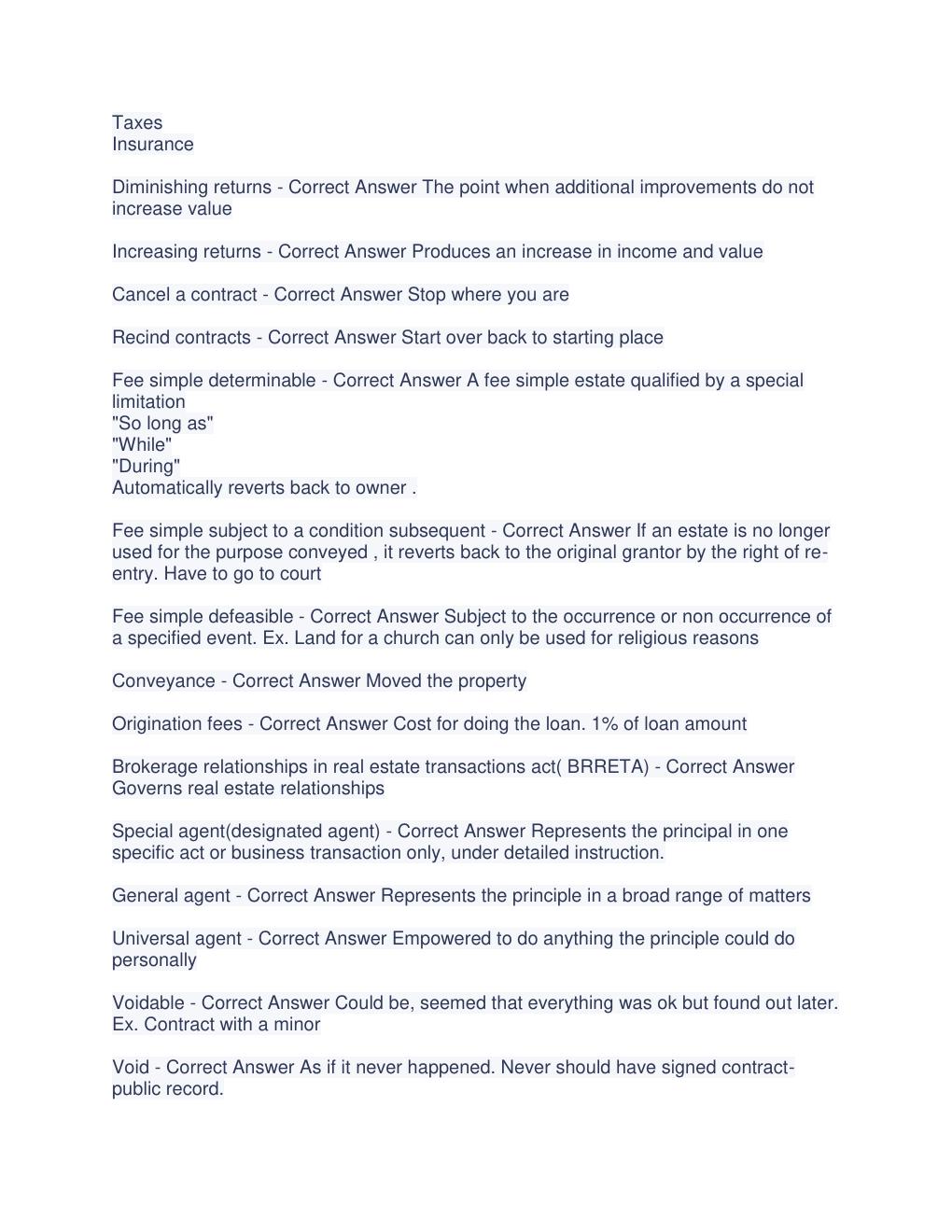 Preview page 2 of Georgia real estate exam 2023 with Complete Solutions