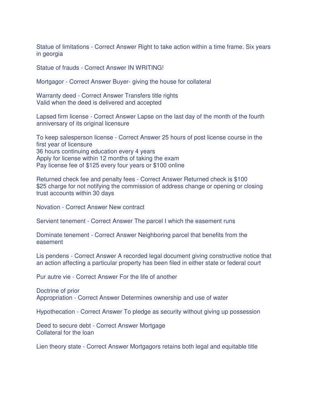 Preview page 3 of Georgia real estate exam 2023 with Complete Solutions