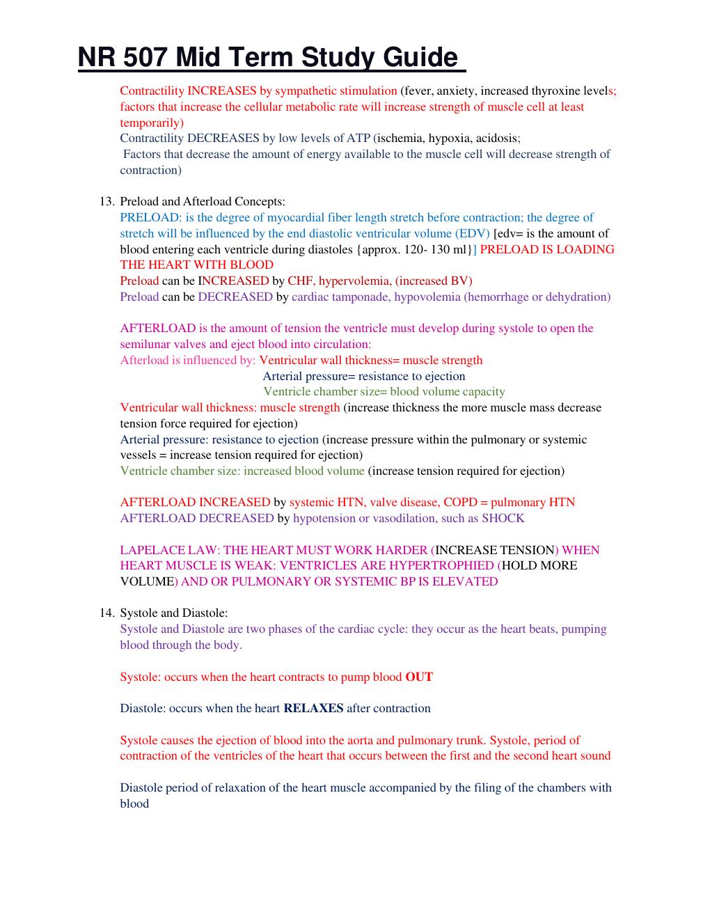 Preview page 3 of NR 507 Mid Term Study Guide BEST ONE GRADED A+