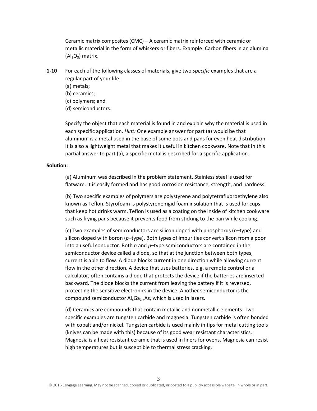 Preview page 10 of Solutions Manual for The Science and Engineering of Materials, 7th Edition by Donald R. Askeland & Wendelin J. Wright