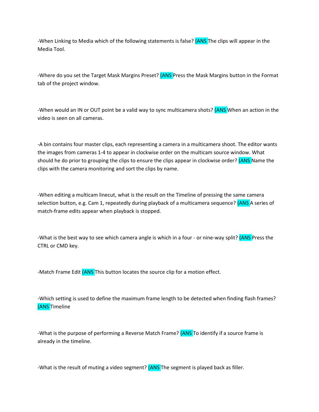 Preview page 2 of Avid Media Composer Certification - MC201- Updated 2023