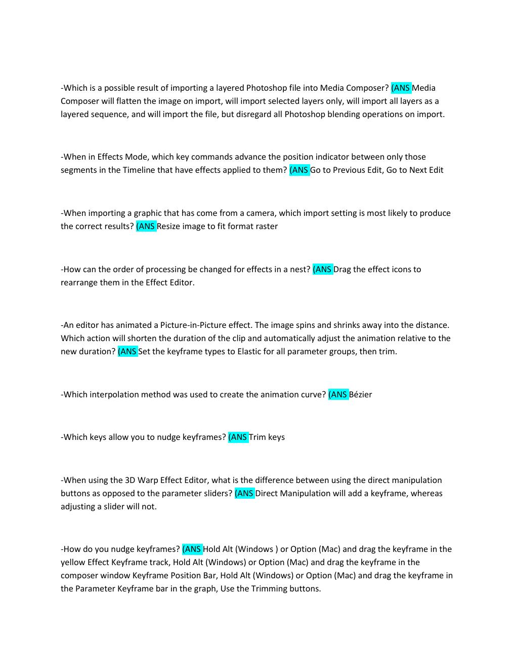 Preview page 3 of Avid Media Composer Certification - MC201- Updated 2023