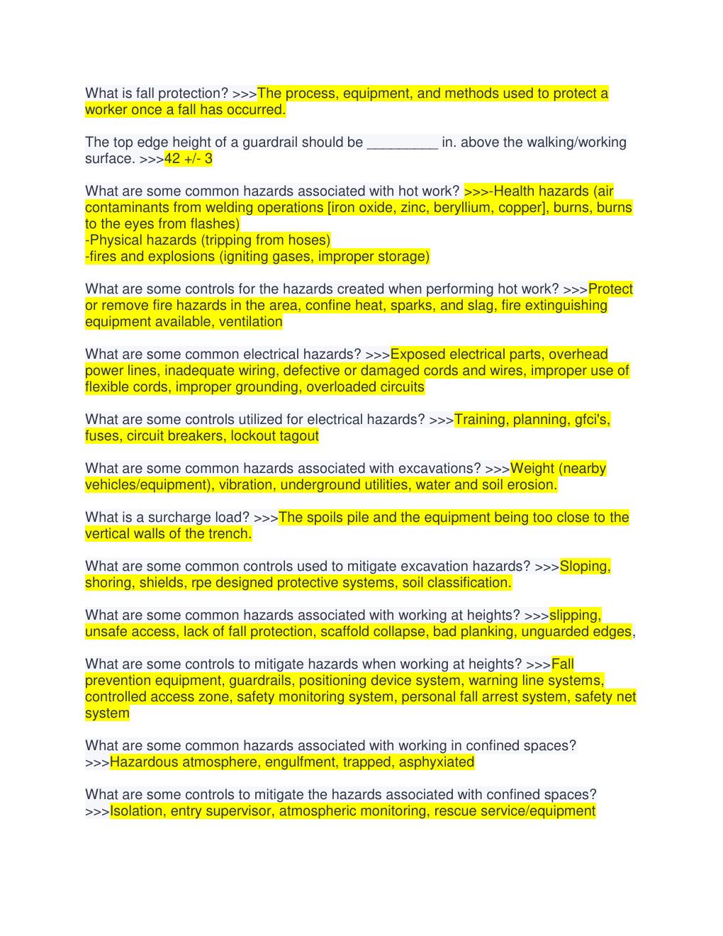 Preview page 2 of 133 CHST Exam Study Guide Questions with Correct Answers
