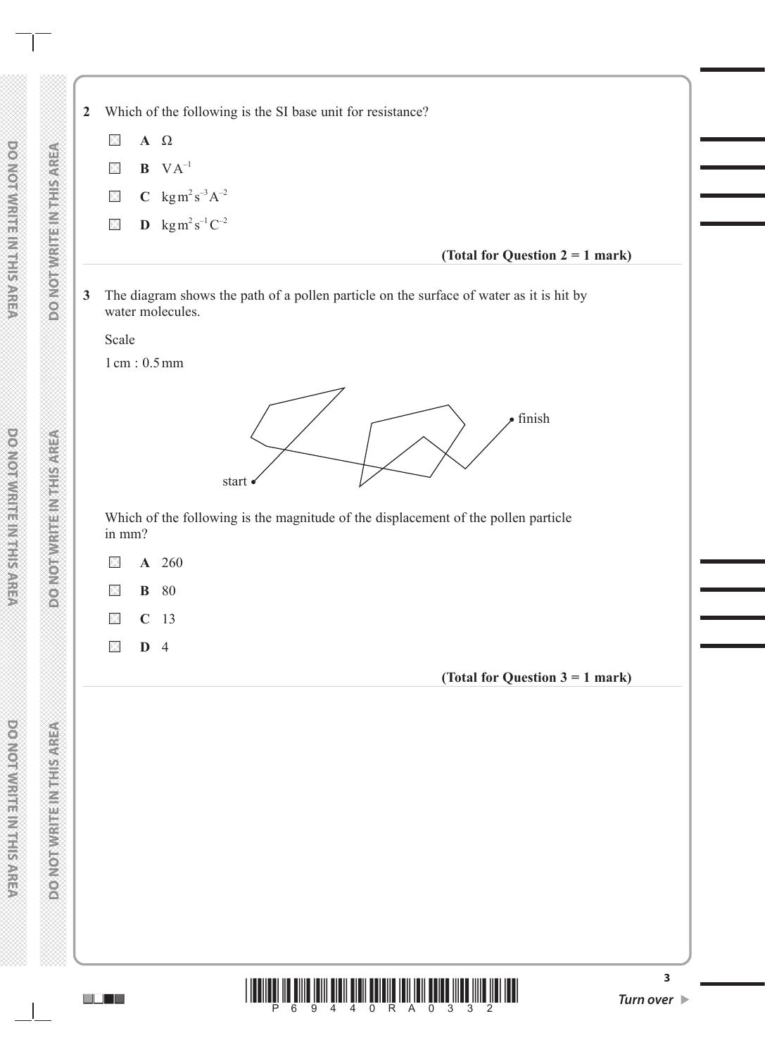 Preview page 3 of Pearson Edexcel GCE In Physics (8PH0) Paper 01 Core Physics II Questions Paper Summer 2022