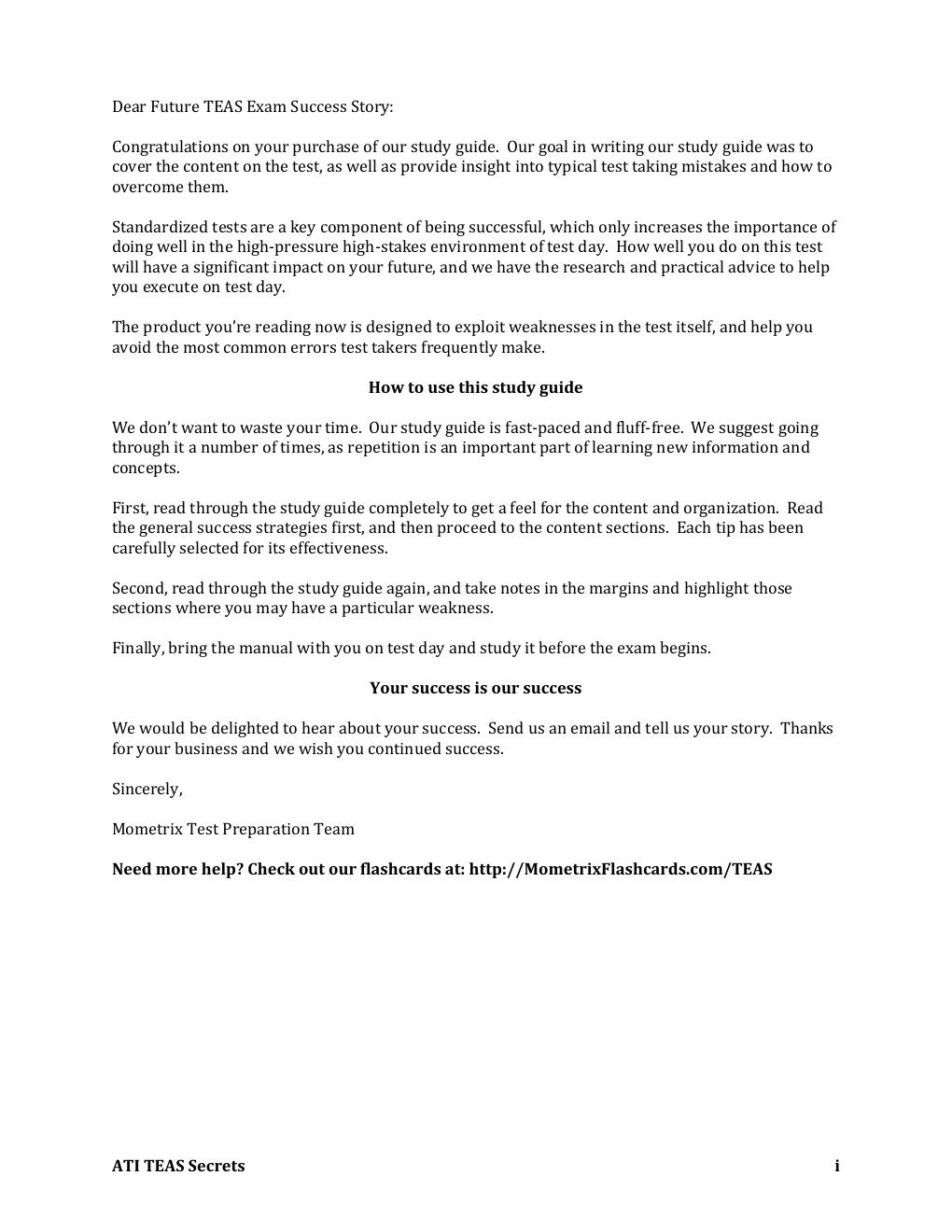 Preview page 5 of ATI TEAS 6 Study Manual, Full-Length Practice Tests, Tutorials for the Test of Essential Academic Skills, Sixth Edition
