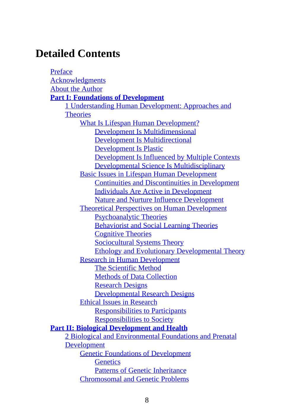 Preview page 8 of Lifespan Development in Context A Topical Approach, 1st Edition By Tara Kuther | [ebook][PDF]