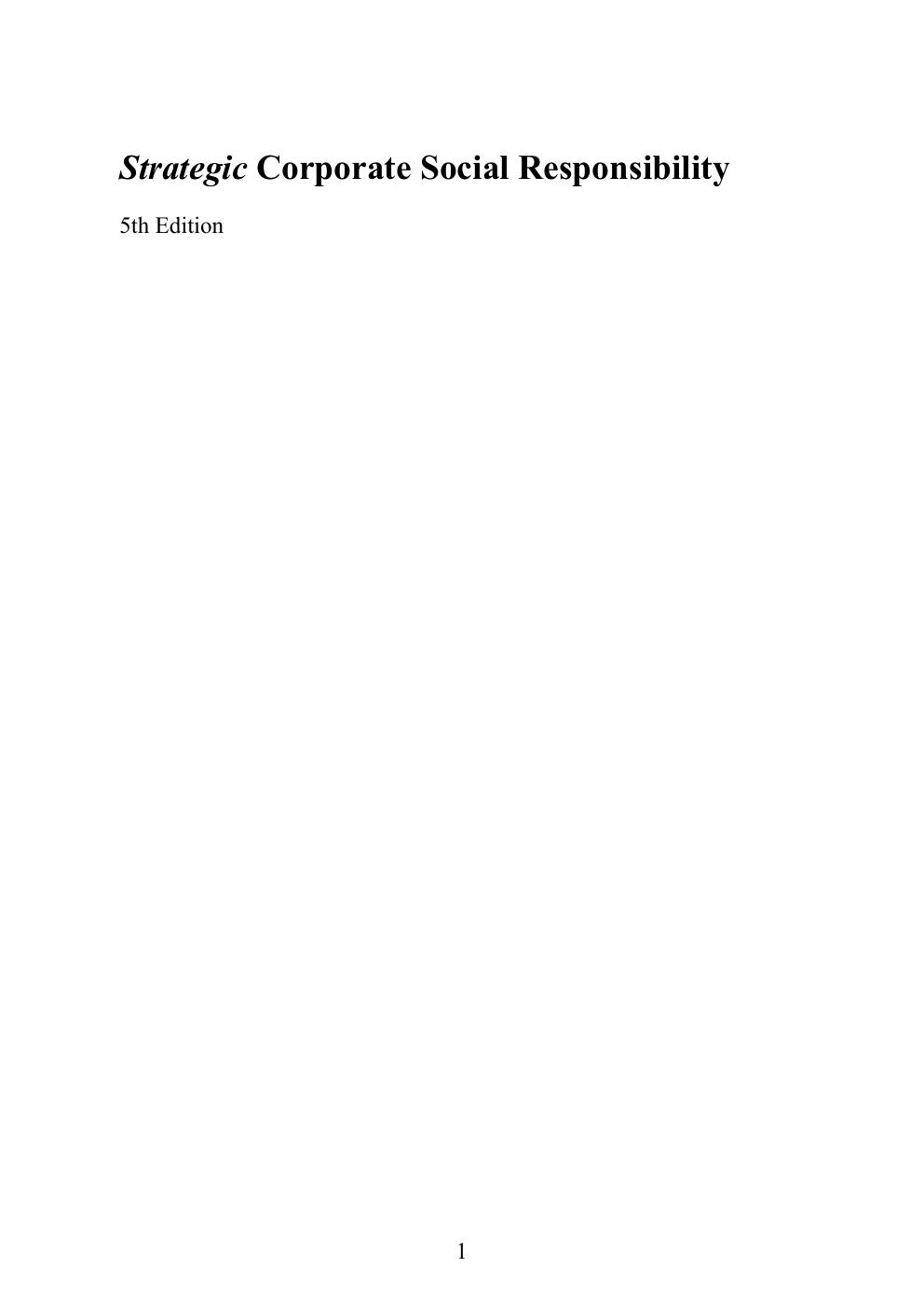 Preview page 2 of Strategic Corporate Social Responsibility, 5th Edition By David Chandler | [ebook][PDF]