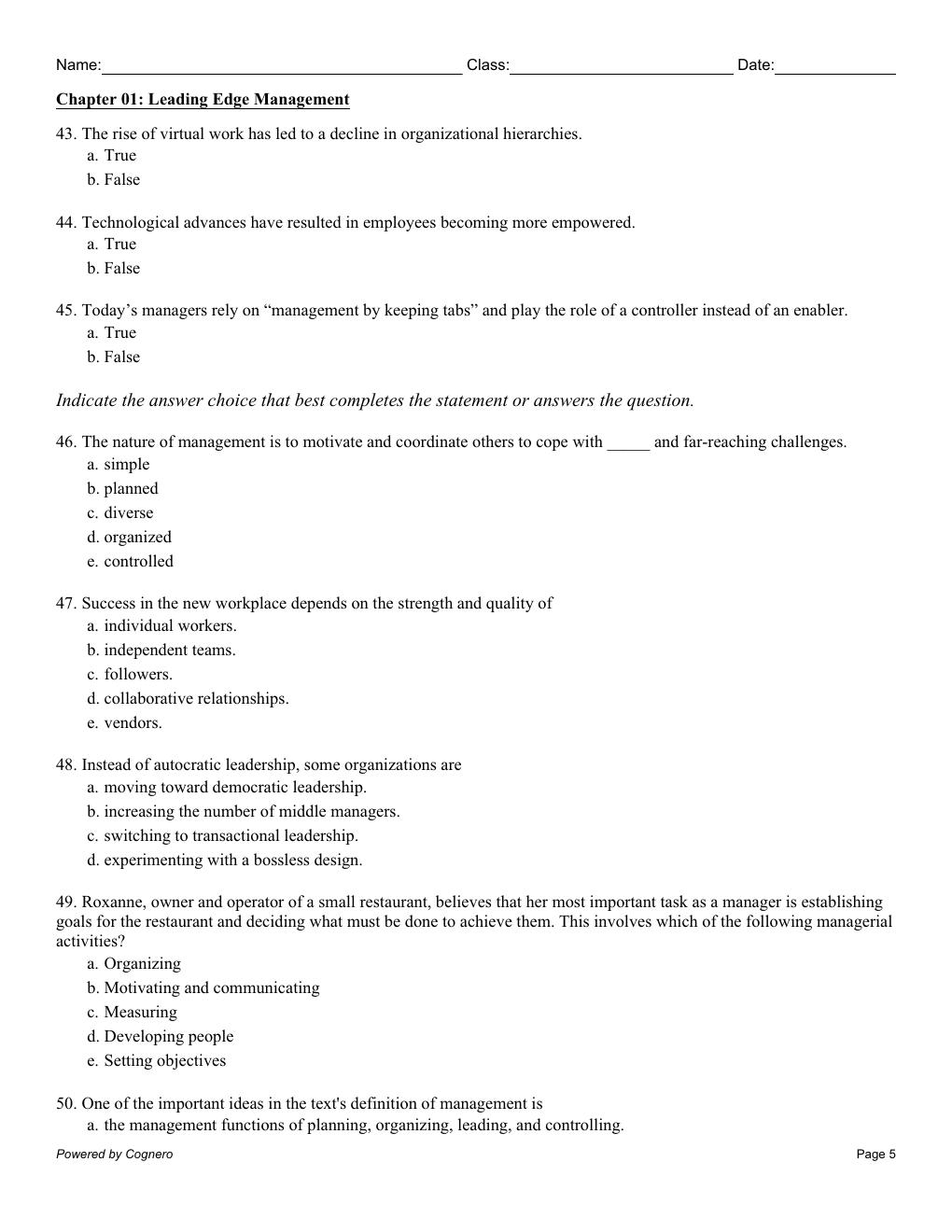 Preview page 6 of TEST BANK for Management, 14th Edition By Richard Daft