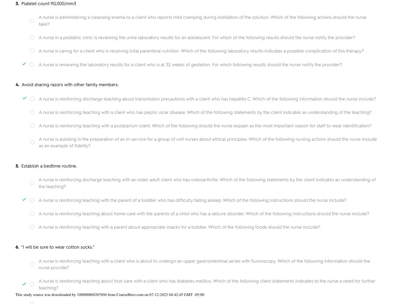 Preview page 3 of Test VATI  Quizlet 3
