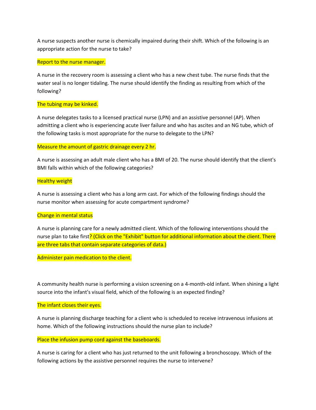 Preview page 3 of Virtual ATI predictor Green Light/ COMPLETED VATI Greenlight STUDY SET 2023 Graded A+