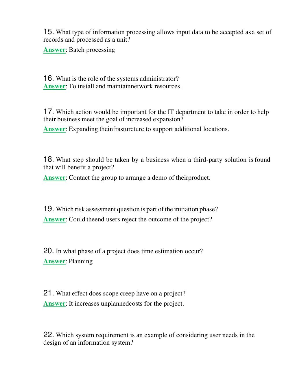 Preview page 3 of WGU C182 Final Exam Study Set ( Version 2 ) Latest 2023-2024