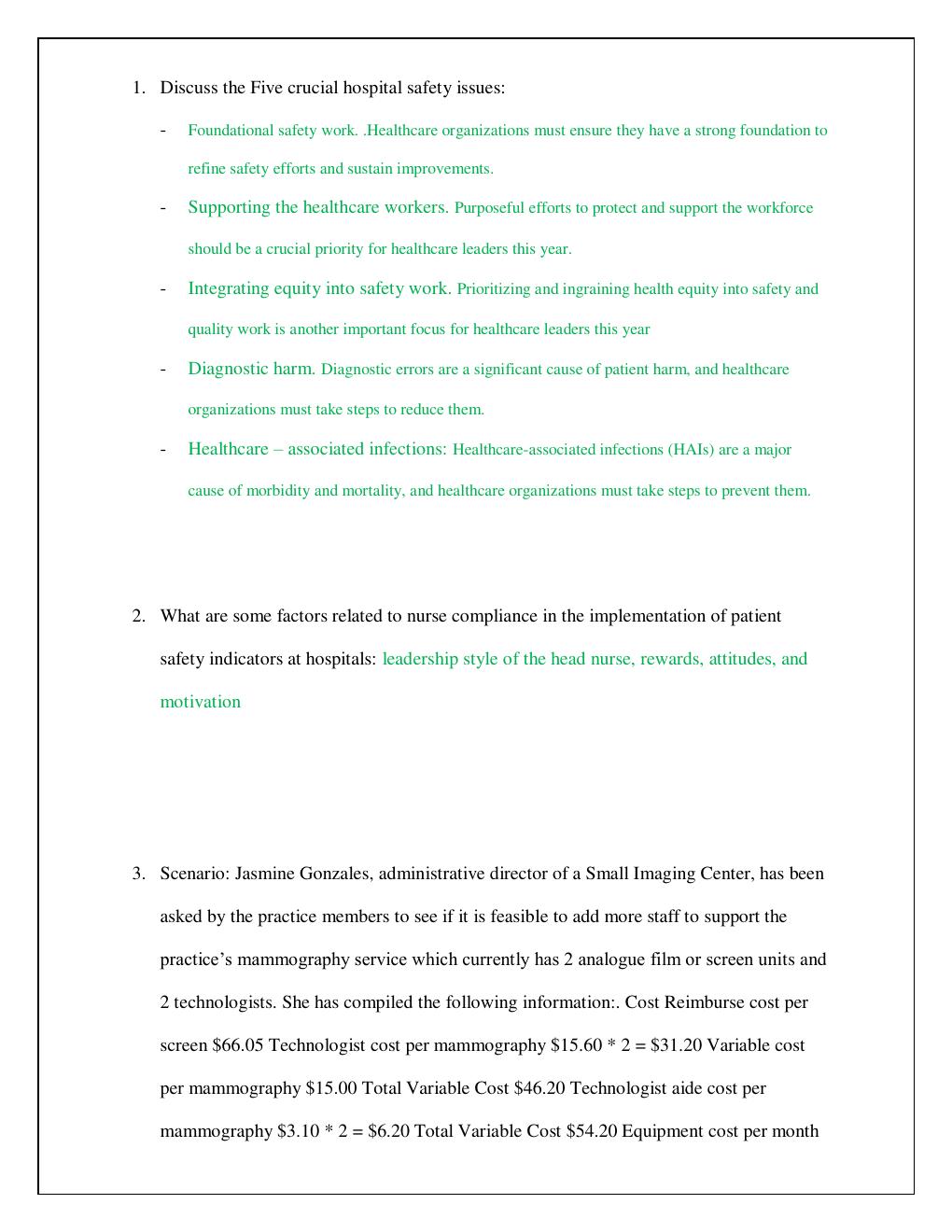Preview page 2 of NURSE EXECUTIVE (MSN) QNS & ANS VERSION 1 20232024