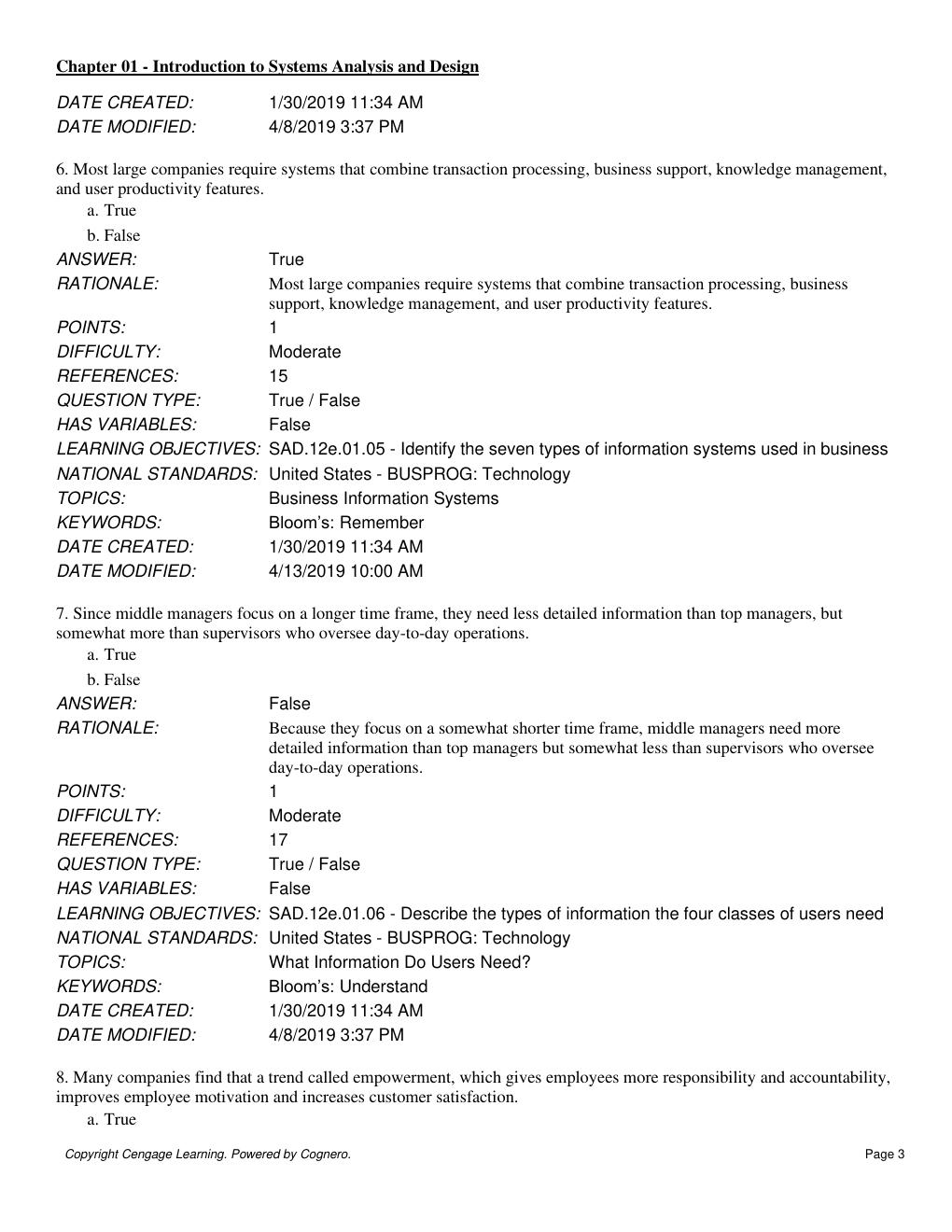 Preview page 3 of TEST BANK for Systems Analysis and Design 12th Edition By Scott Tilley (Test Bank All Chapters,)