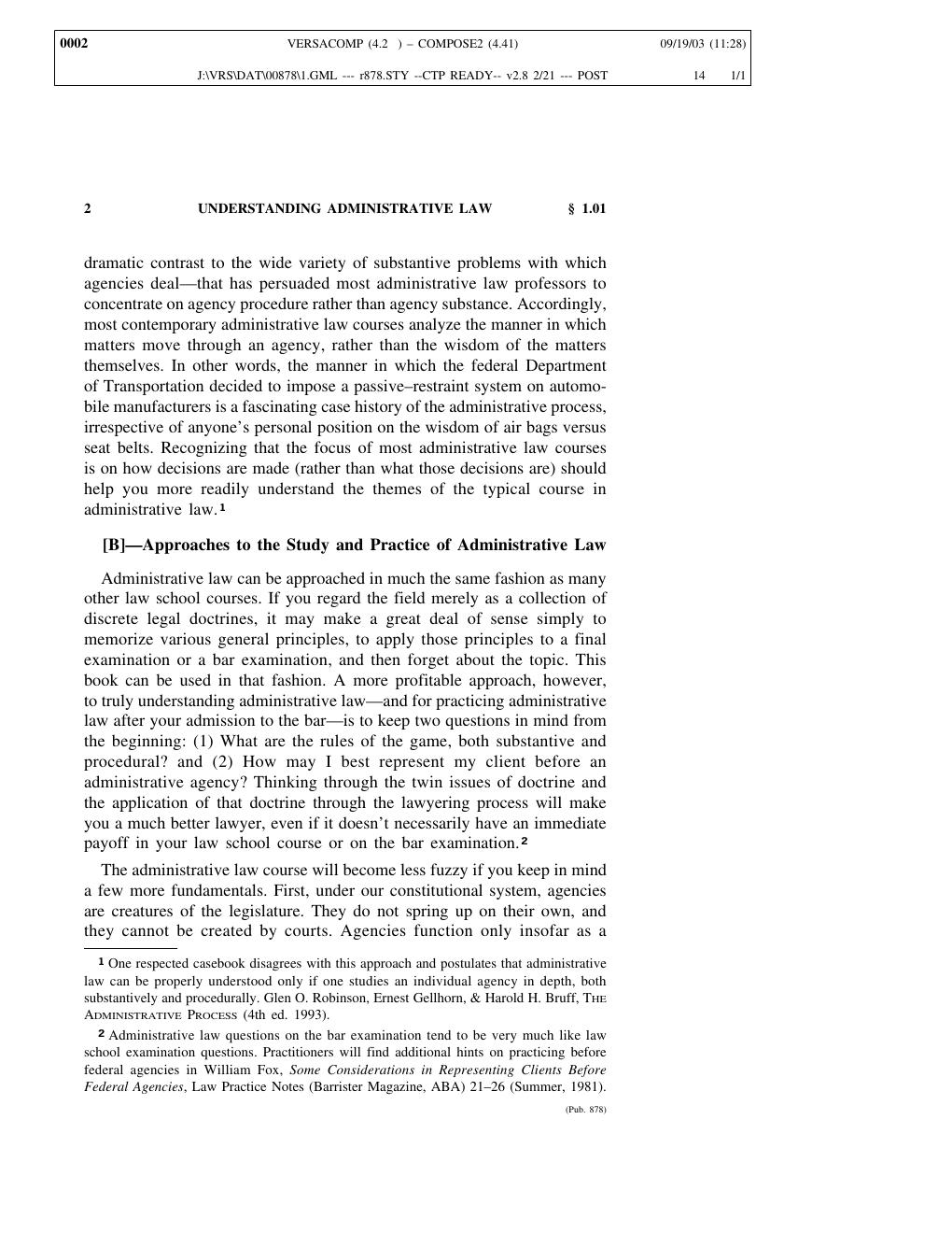 Preview page 5 of UNDERSTANDING ADMINISTRATIVE LAW FOURTH EDITION By William F. Fox, Jr.