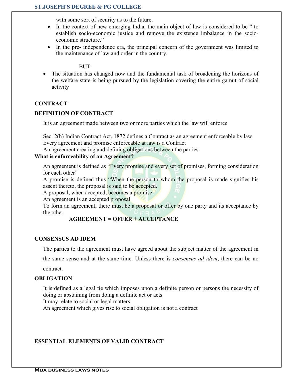 Preview page 2 of BUSINESS LAW LECTURE NOTES FOR BUSINESS LAWS