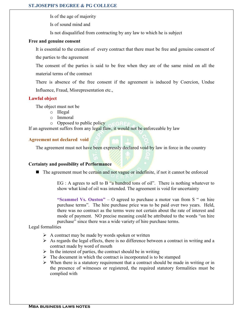 Preview page 4 of BUSINESS LAW LECTURE NOTES FOR BUSINESS LAWS