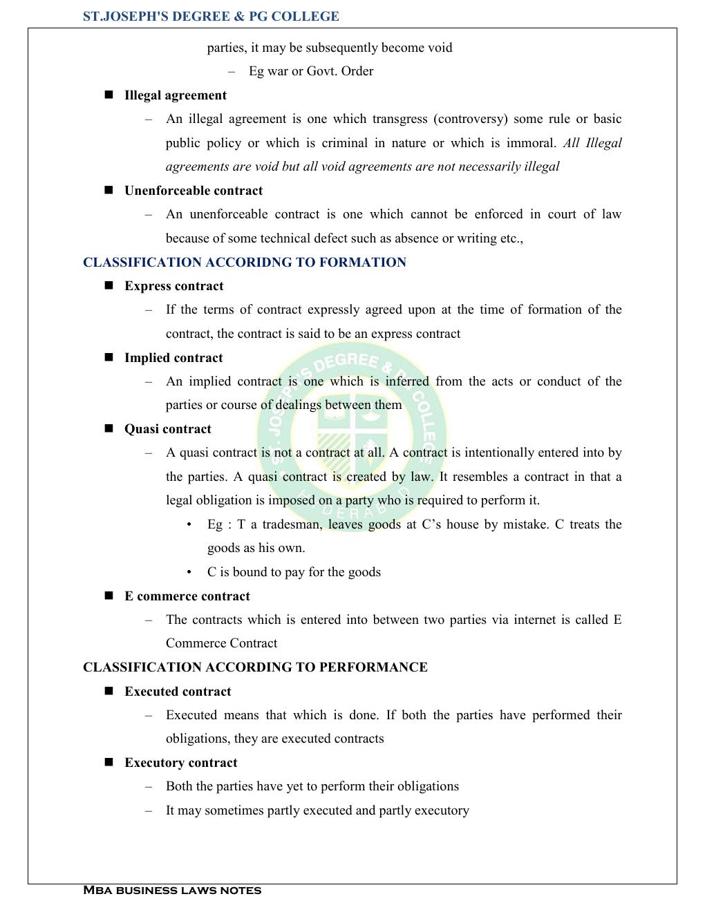 Preview page 6 of BUSINESS LAW LECTURE NOTES FOR BUSINESS LAWS