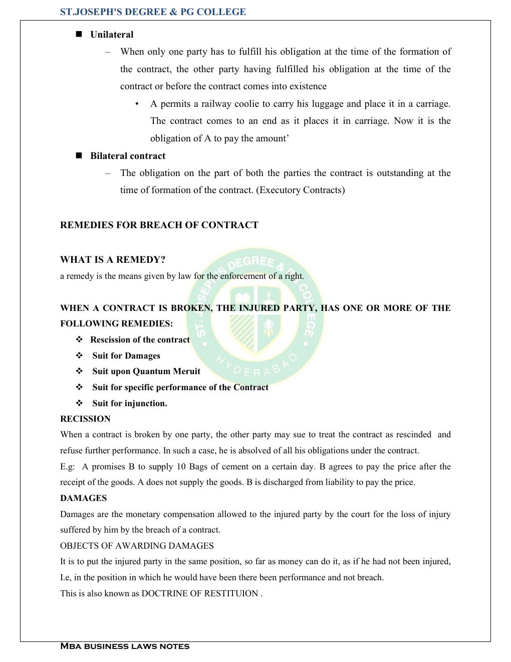 Preview page 7 of BUSINESS LAW LECTURE NOTES FOR BUSINESS LAWS