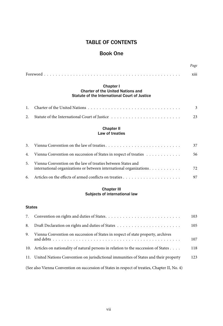 Preview page 9 of INTERNATIONAL LAW HANDBOOK COLLECTION OF INSTRUMENTS UNITED NATIONS . NEW YORK,