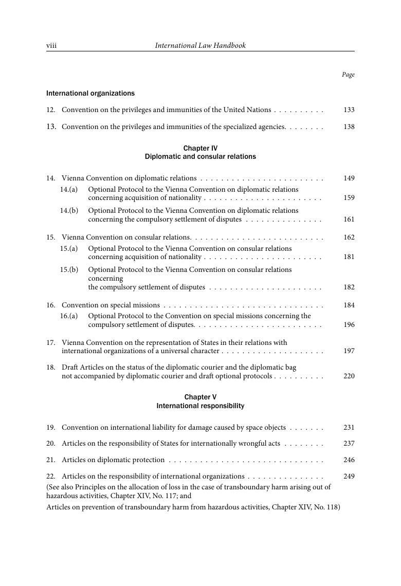 Preview page 10 of INTERNATIONAL LAW HANDBOOK COLLECTION OF INSTRUMENTS UNITED NATIONS . NEW YORK,