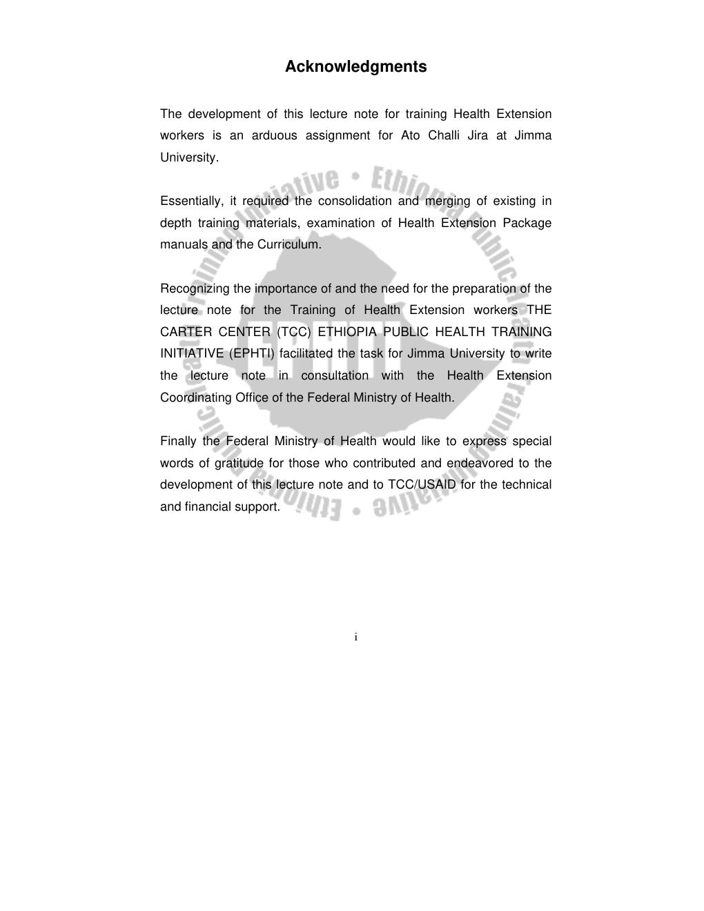 Preview page 3 of Health Ethics and Law For Health Extension Workers LECTURE NOTES