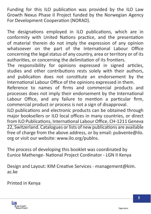 Preview page 5 of LABOUR LAWS Simplified Popular Version for the Micro, Small and Medium Enterprises in Kenya