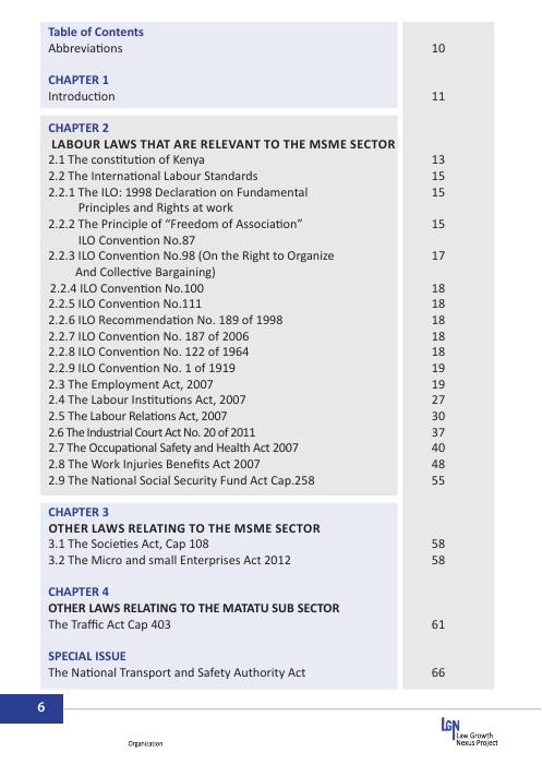 Preview page 6 of LABOUR LAWS Simplified Popular Version for the Micro, Small and Medium Enterprises in Kenya