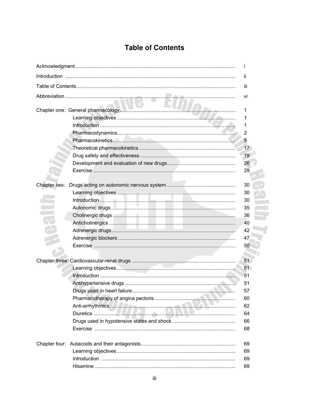 Preview page 5 of PHARMACOLOGY LECTURE NOTES For Health Science Students