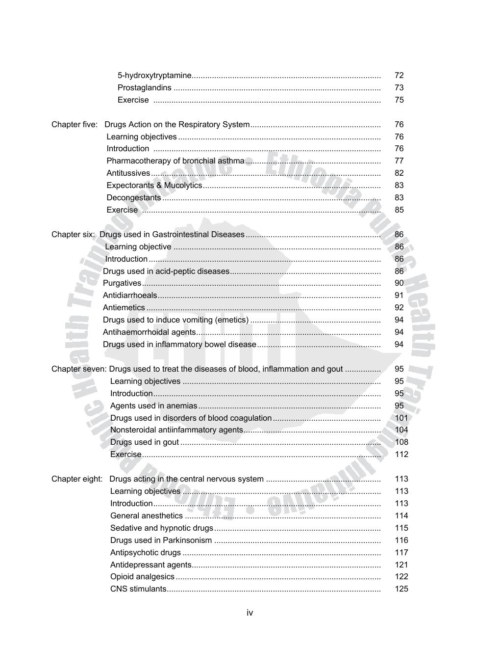 Preview page 6 of PHARMACOLOGY LECTURE NOTES For Health Science Students