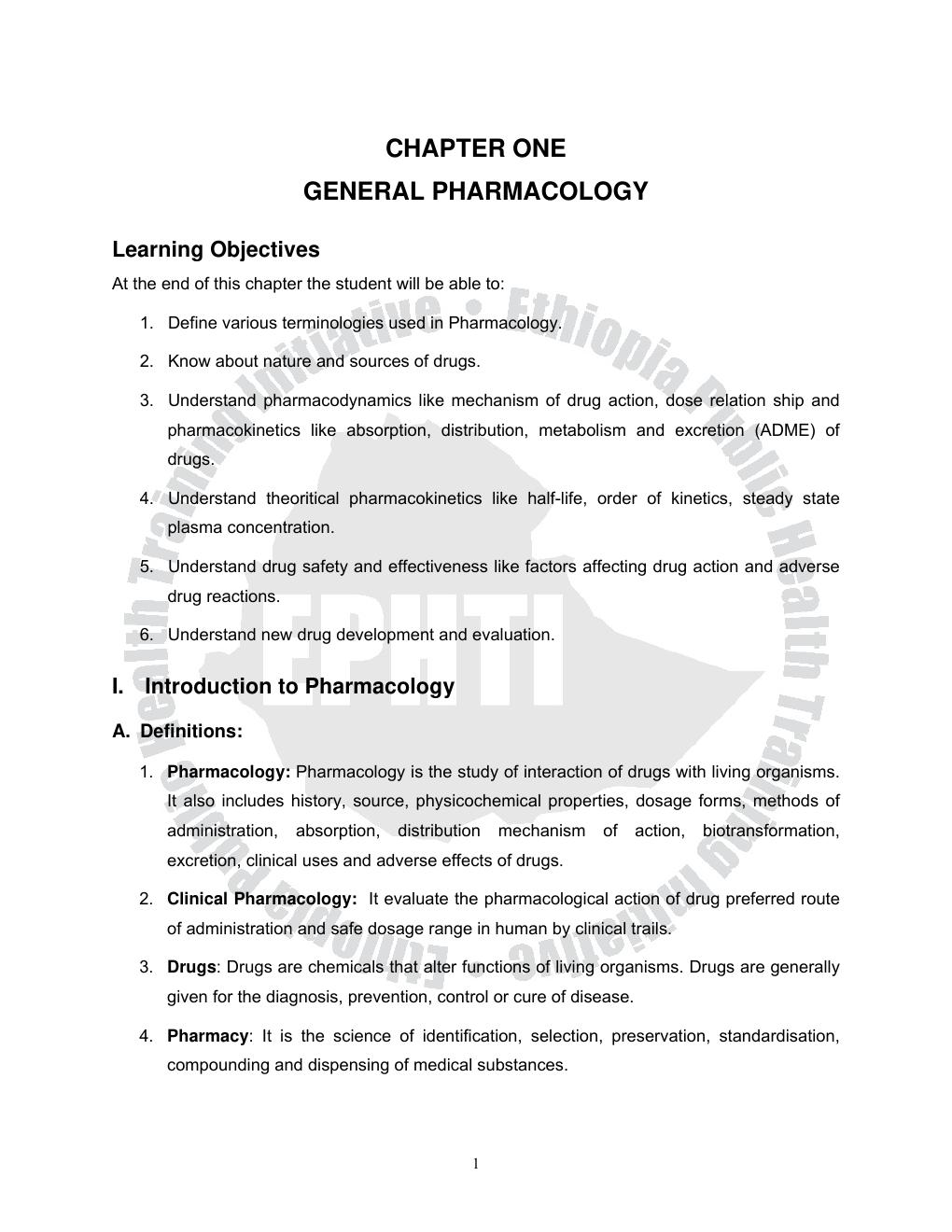 Preview page 9 of PHARMACOLOGY LECTURE NOTES For Health Science Students