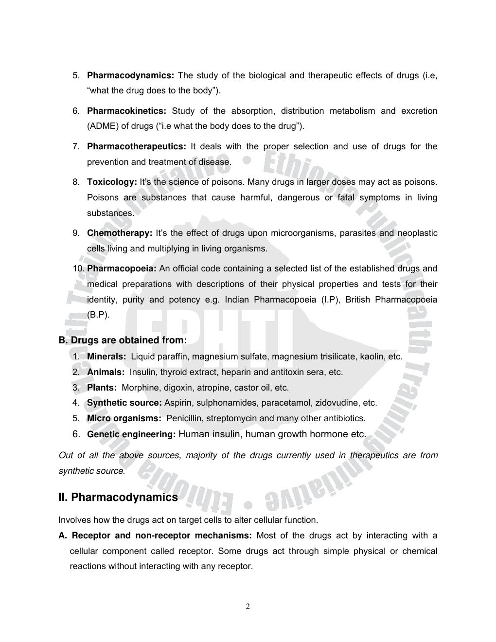 Preview page 10 of PHARMACOLOGY LECTURE NOTES For Health Science Students