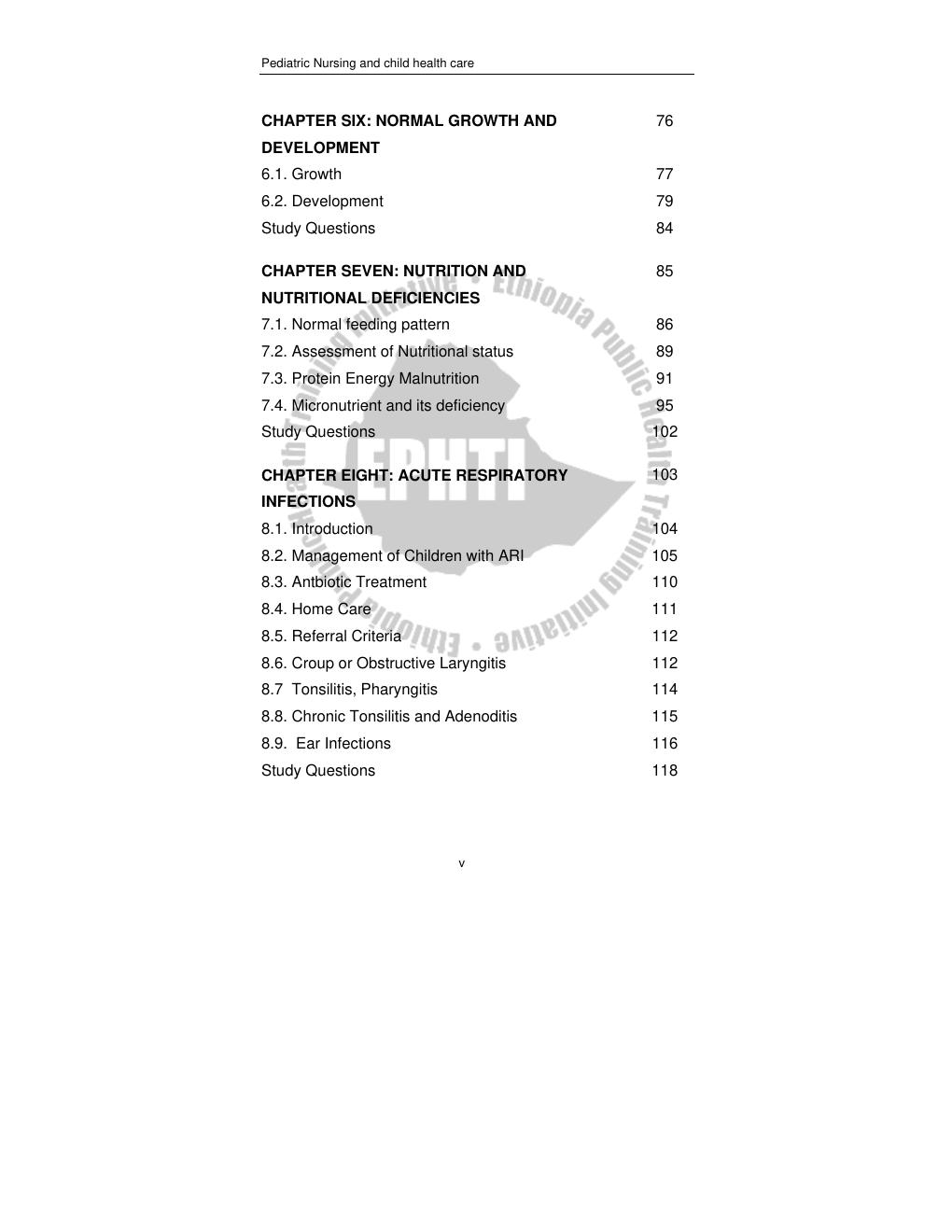 Preview page 7 of Pediatric Nursing and Health Care LECTURE NOTES For Nursing Students
