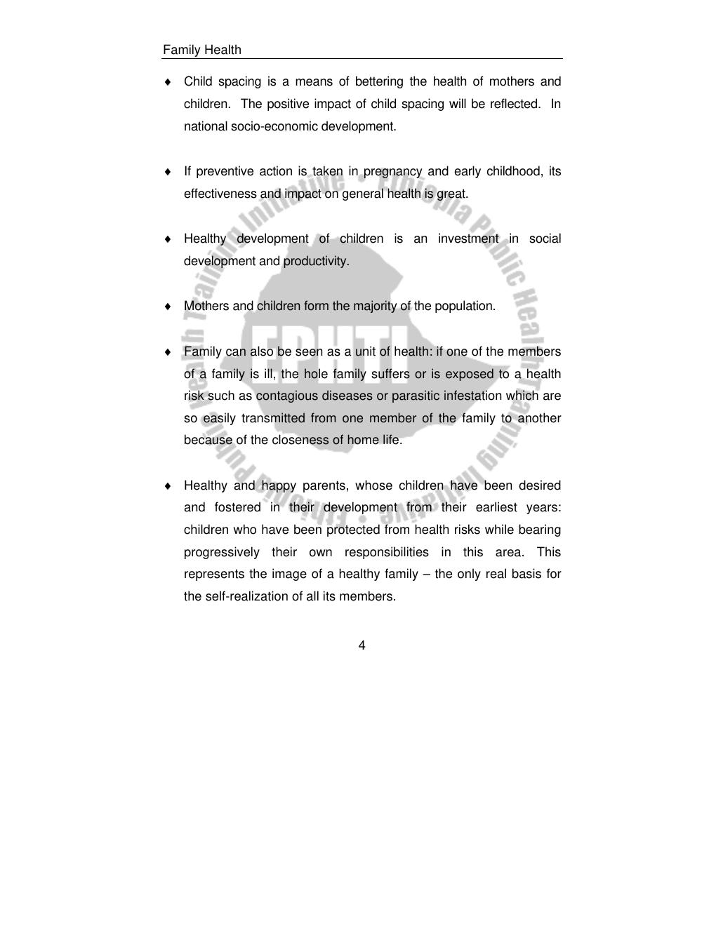 Preview page 6 of Family Health For Health Extension Workers LECTURE NOTES