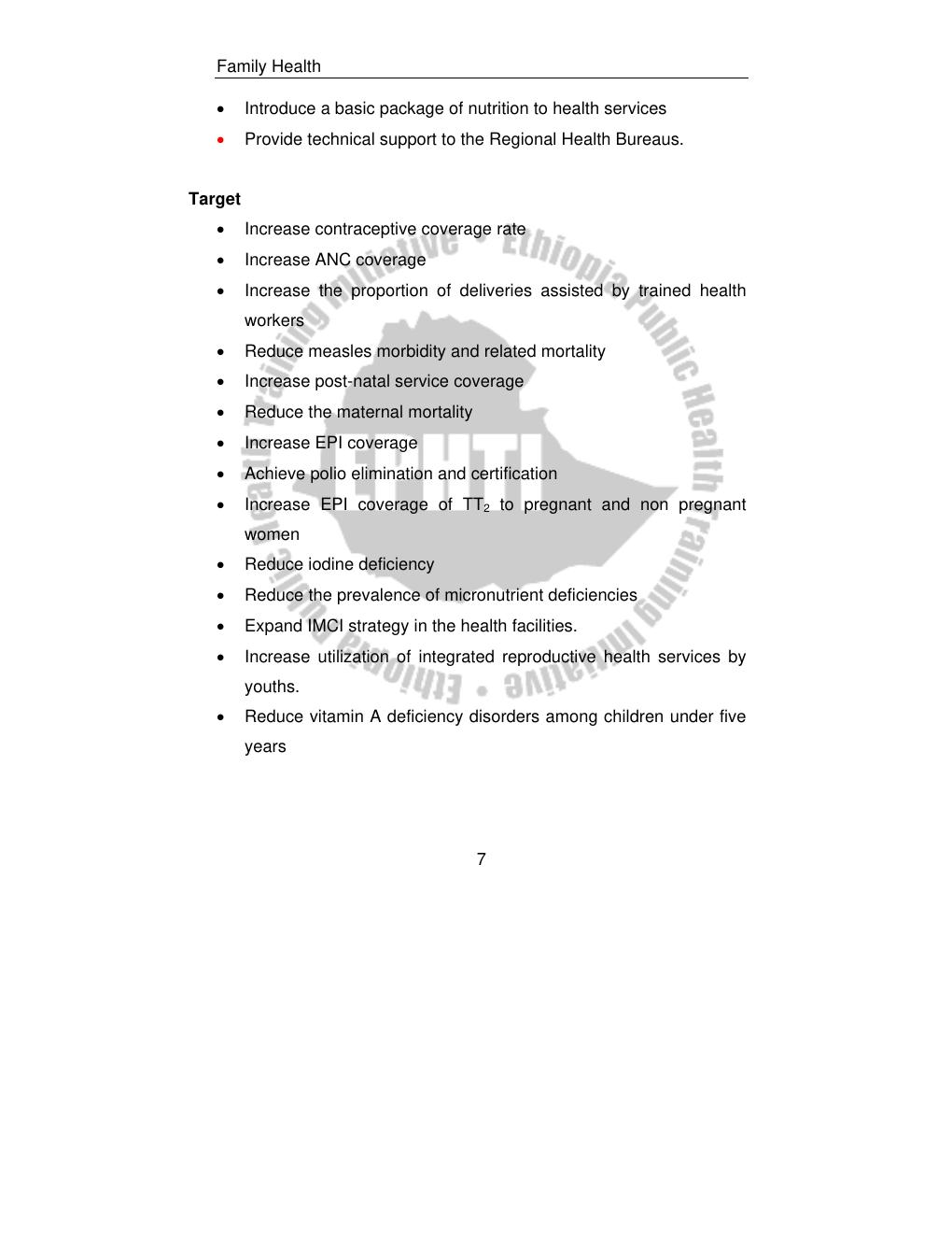 Preview page 9 of Family Health For Health Extension Workers LECTURE NOTES