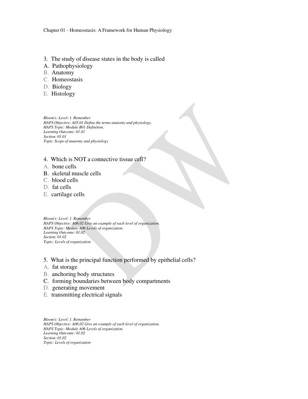 Preview page 3 of Test Bank For Human Physiology 16th Edition Stuart Fox