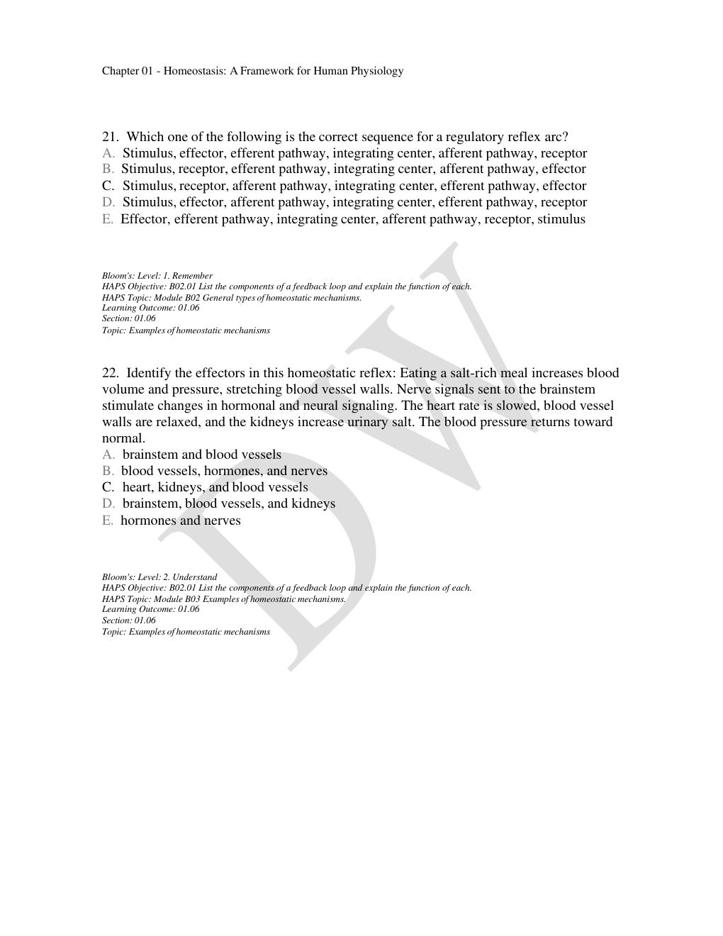 Preview page 10 of Test Bank For Human Physiology 16th Edition Stuart Fox