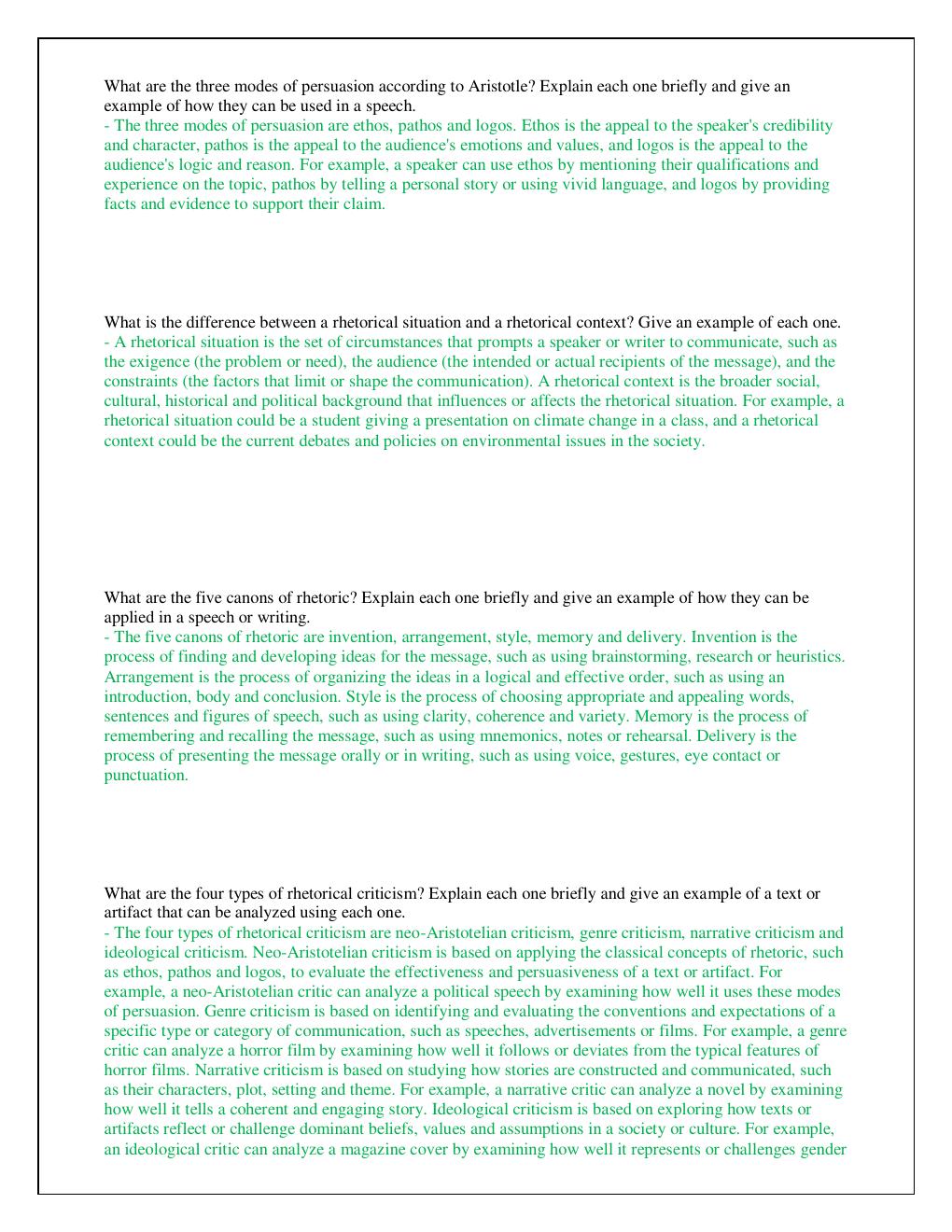 Preview page 2 of ENGL 101 COMPOSITION & RHETORIC COMPLETED EXAM