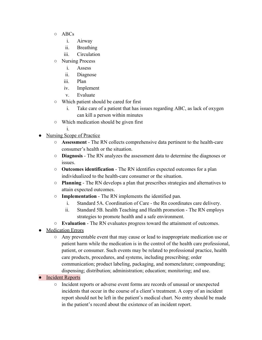 Preview page 3 of NR 446 Exam 1 Study Guide - Chamberlain College of Nursing
