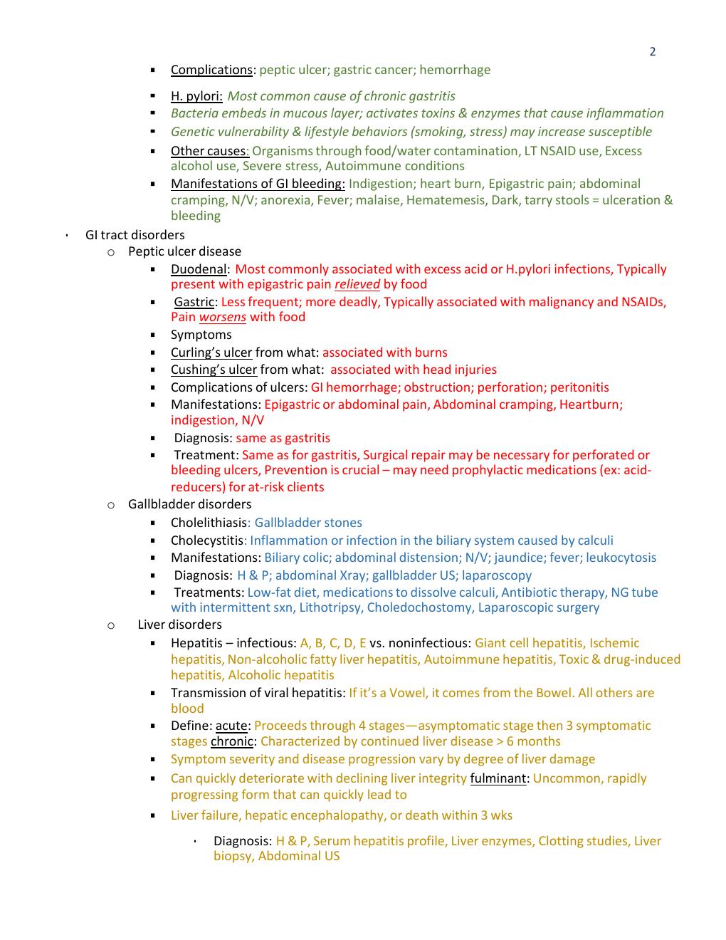 Preview page 3 of NUR2063NURSING PATHOPHYSIOLOGY 2023 STUDY NOTES