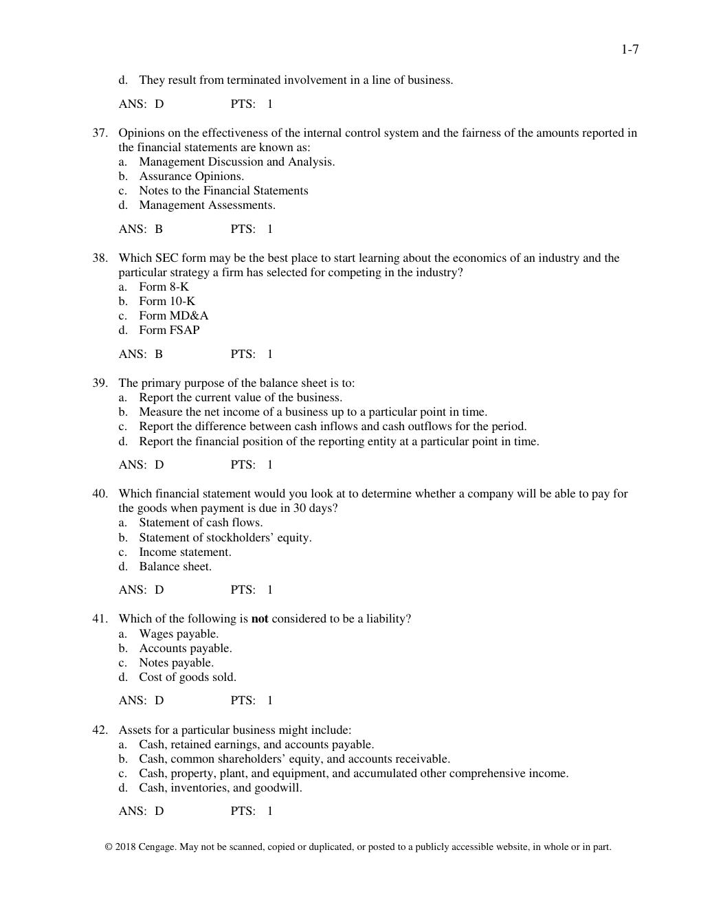 Preview page 7 of TEST BANK for Financial Reporting Financial Statement Analysis and Valuation 9th Edition by James Wahlen, Stephen Bagins