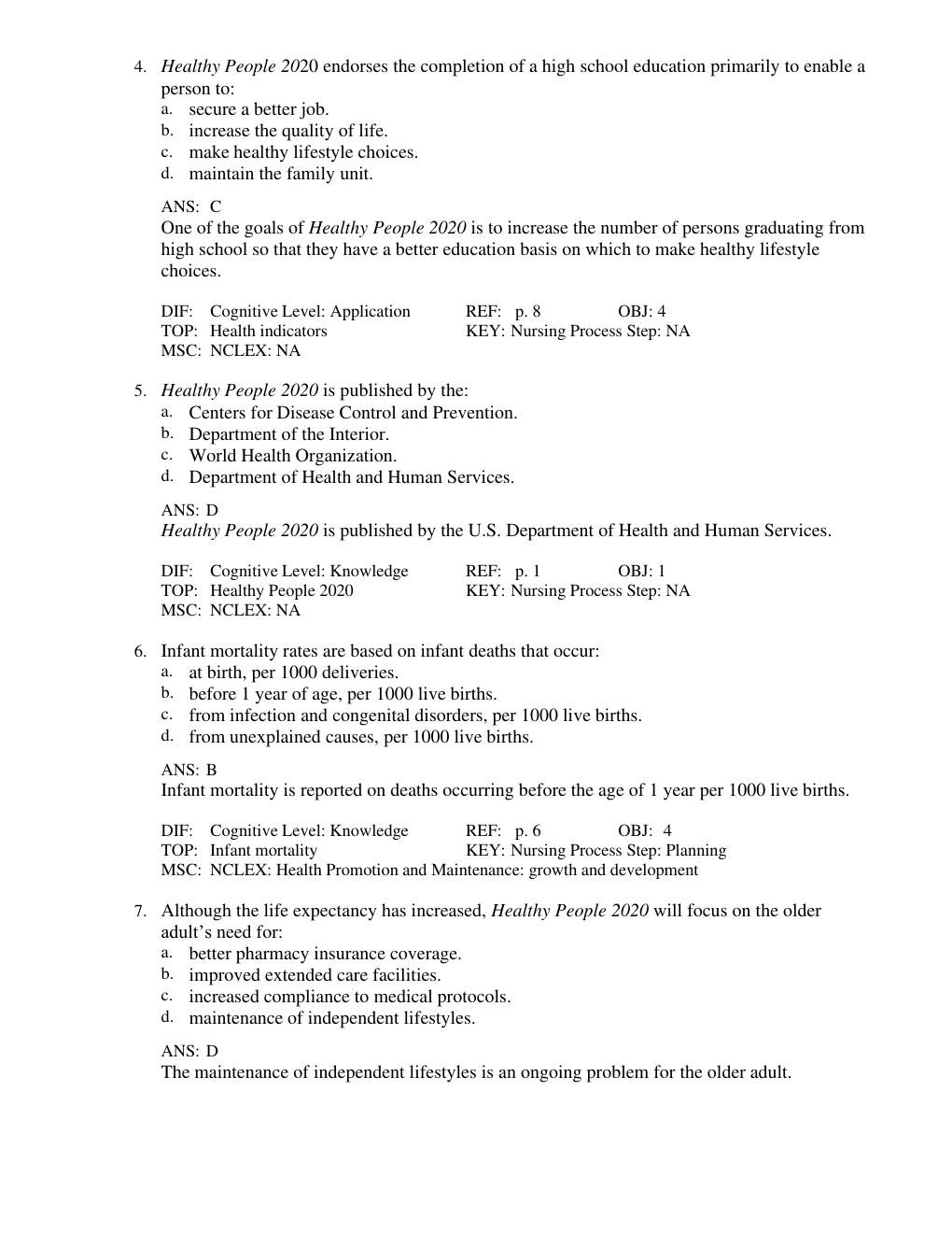 Preview page 2 of Growth and Development Across the Lifespan 2nd Edition by Gloria Leifer, Eve Fleck TEST BANK