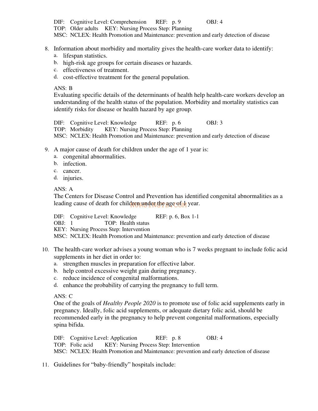 Preview page 3 of Growth and Development Across the Lifespan 2nd Edition by Gloria Leifer, Eve Fleck TEST BANK