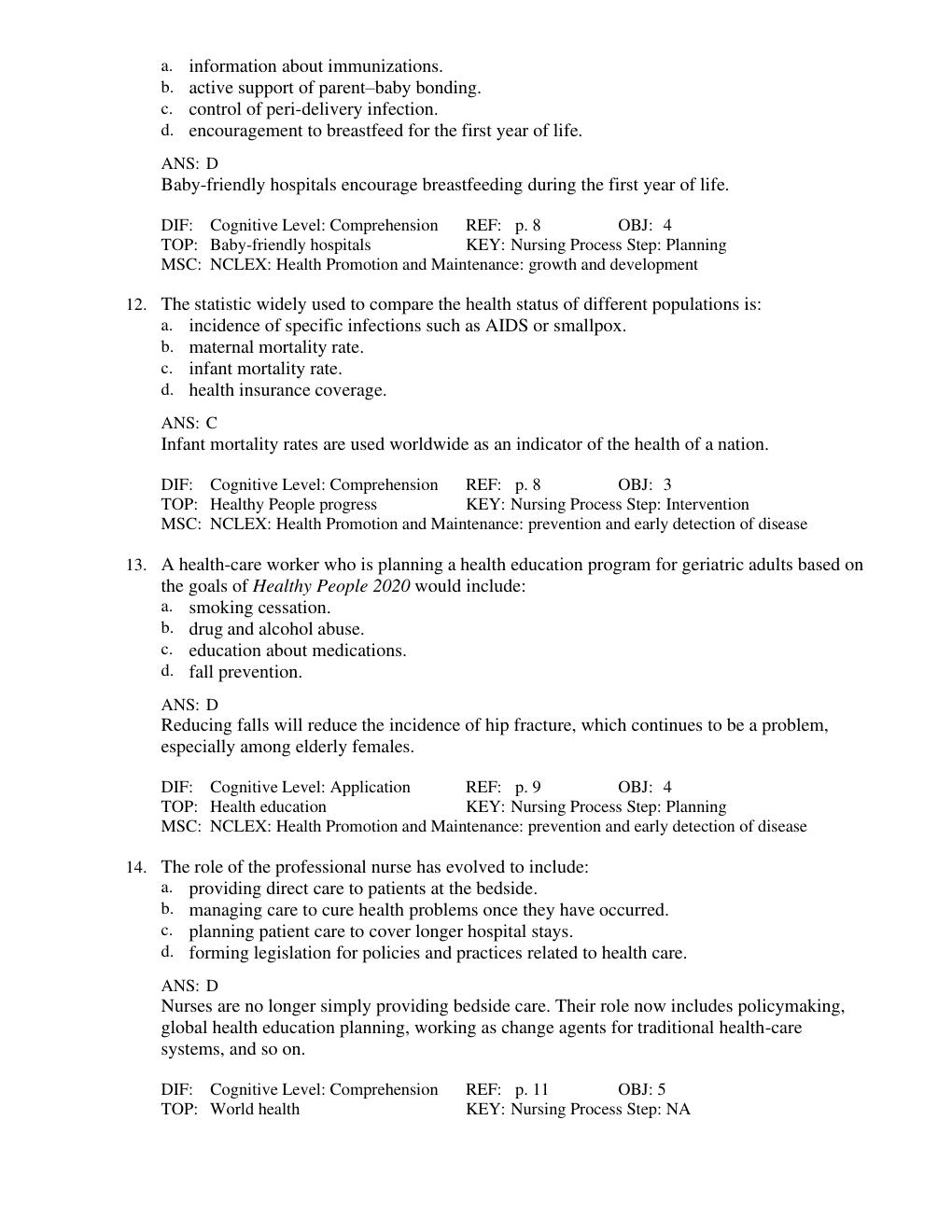 Preview page 4 of Growth and Development Across the Lifespan 2nd Edition by Gloria Leifer, Eve Fleck TEST BANK