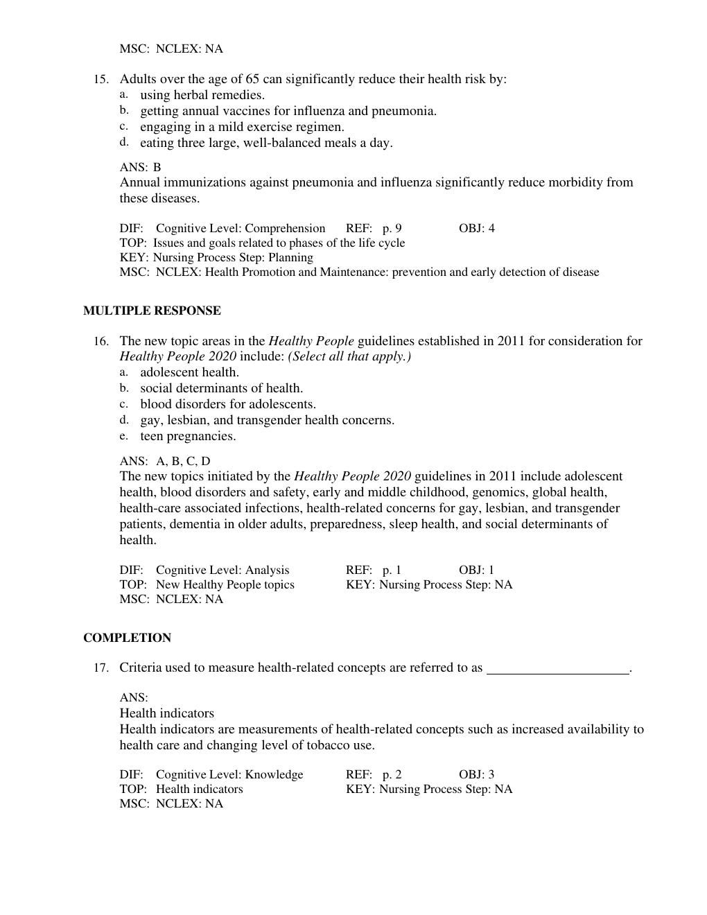 Preview page 5 of Growth and Development Across the Lifespan 2nd Edition by Gloria Leifer, Eve Fleck TEST BANK