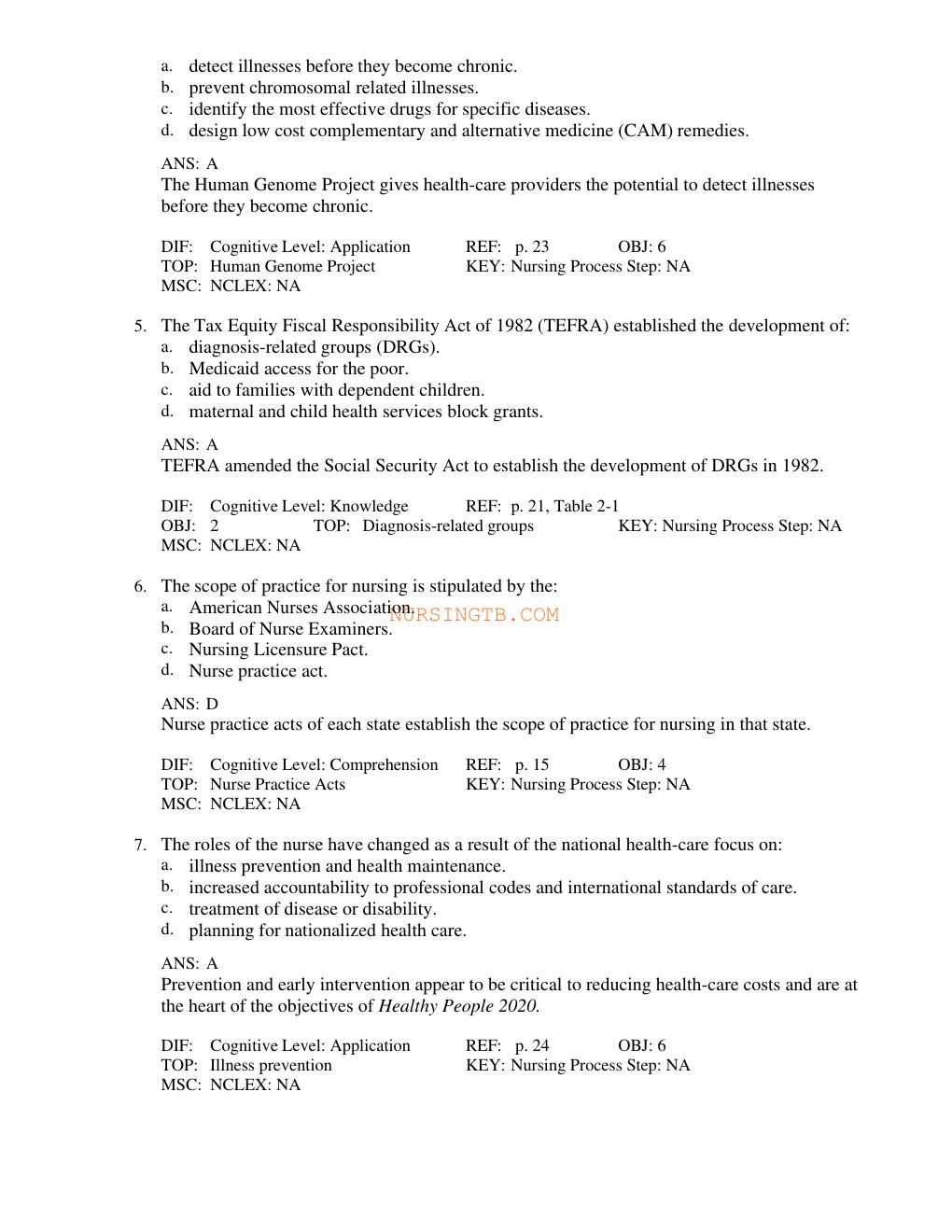 Preview page 8 of Growth and Development Across the Lifespan 2nd Edition by Gloria Leifer, Eve Fleck TEST BANK